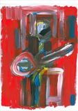 The Devil Plays Blues by Nightingale, Painting, Acrylic on paper